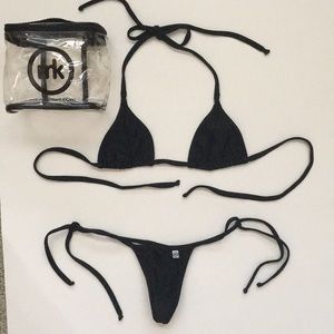 Micro Kitten Women’s Black String Thong Bikini